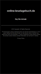 Mobile Screenshot of online-lesetagebuch.de